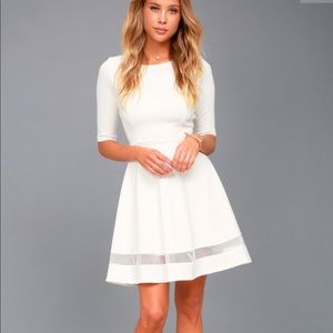 Sheer Factor White Mesh Skater Dress
Lulus